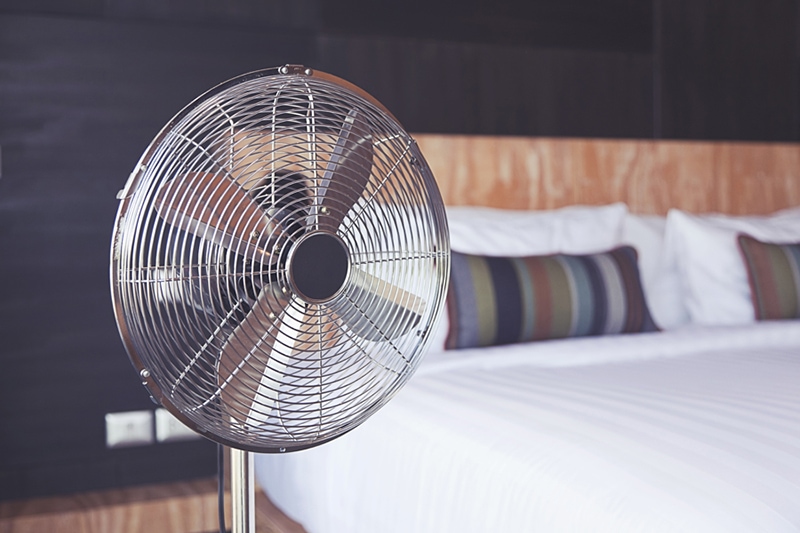 electric fan in bedroom, improve your home's indoor air quality