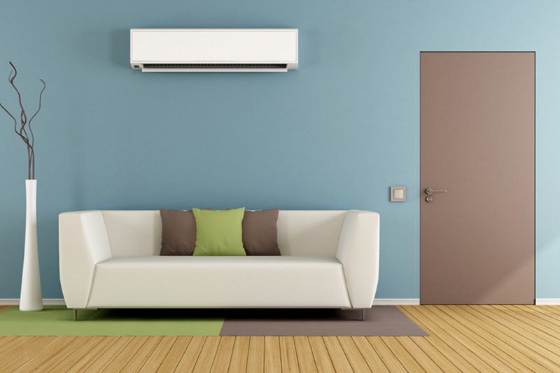 Ductless System in a Living Room